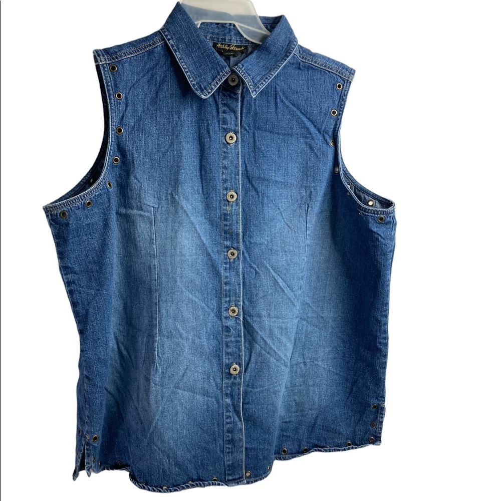 Ashley Stewart Jean Vest